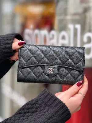 Chanel Black Caviar Leather Wallet