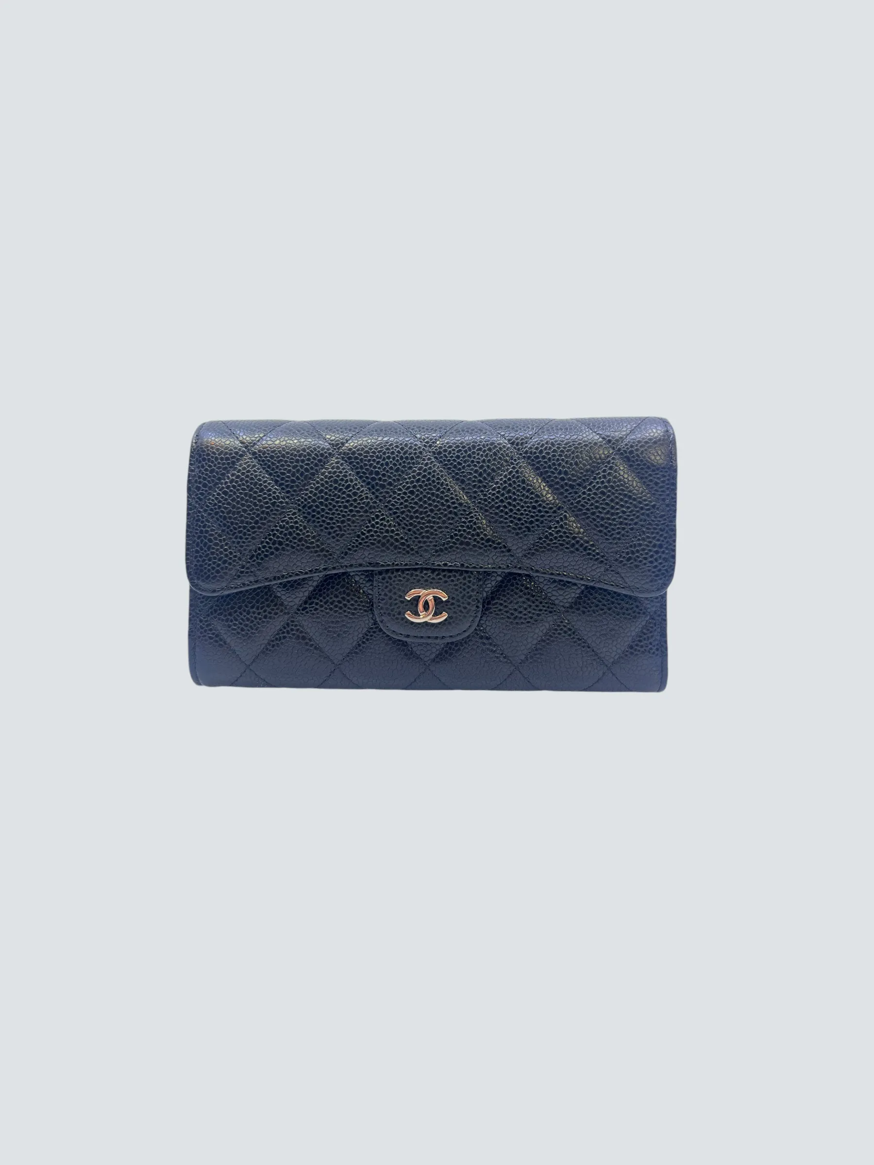 Chanel Black Caviar Leather Wallet