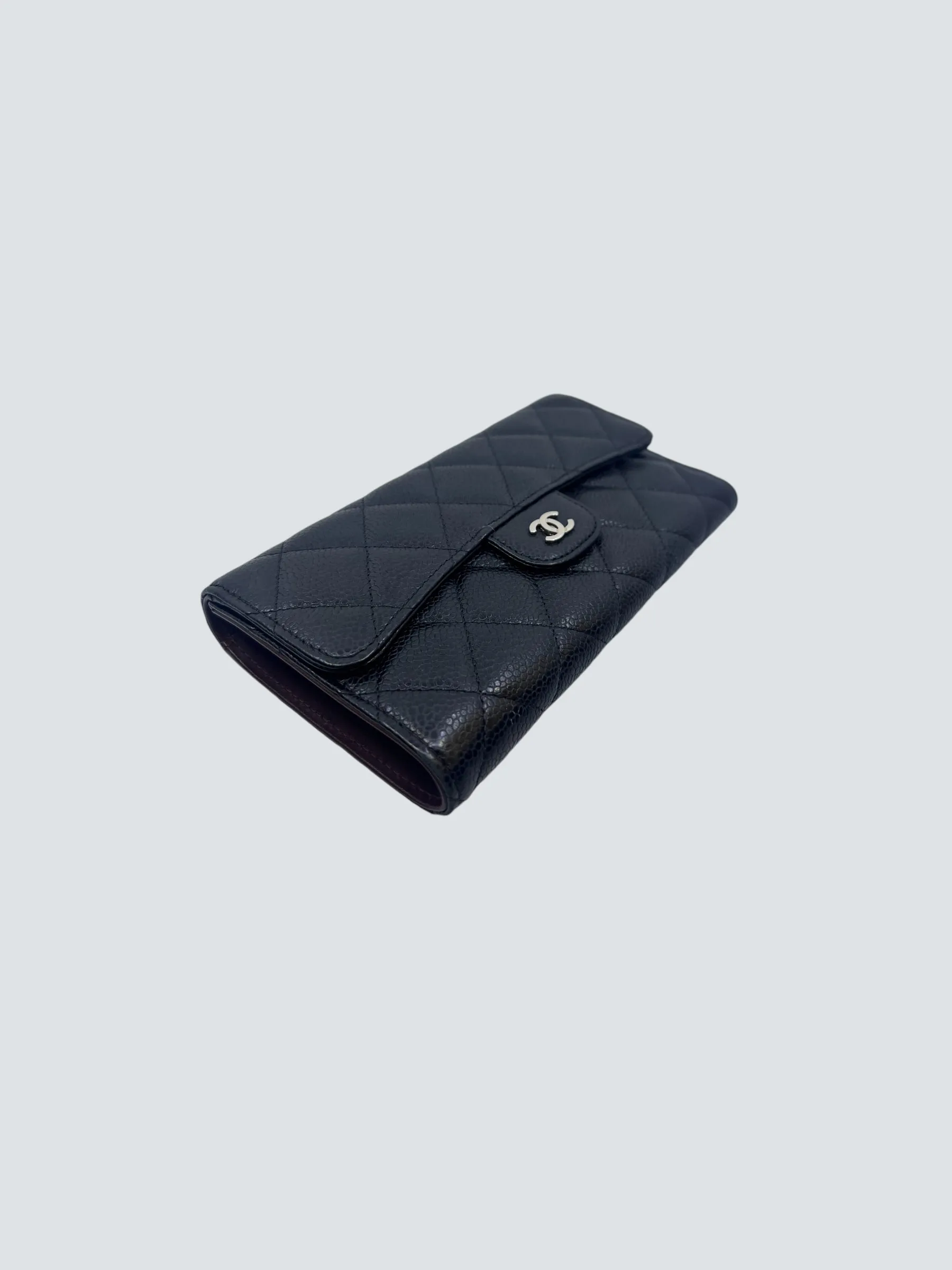 Chanel Black Caviar Leather Wallet