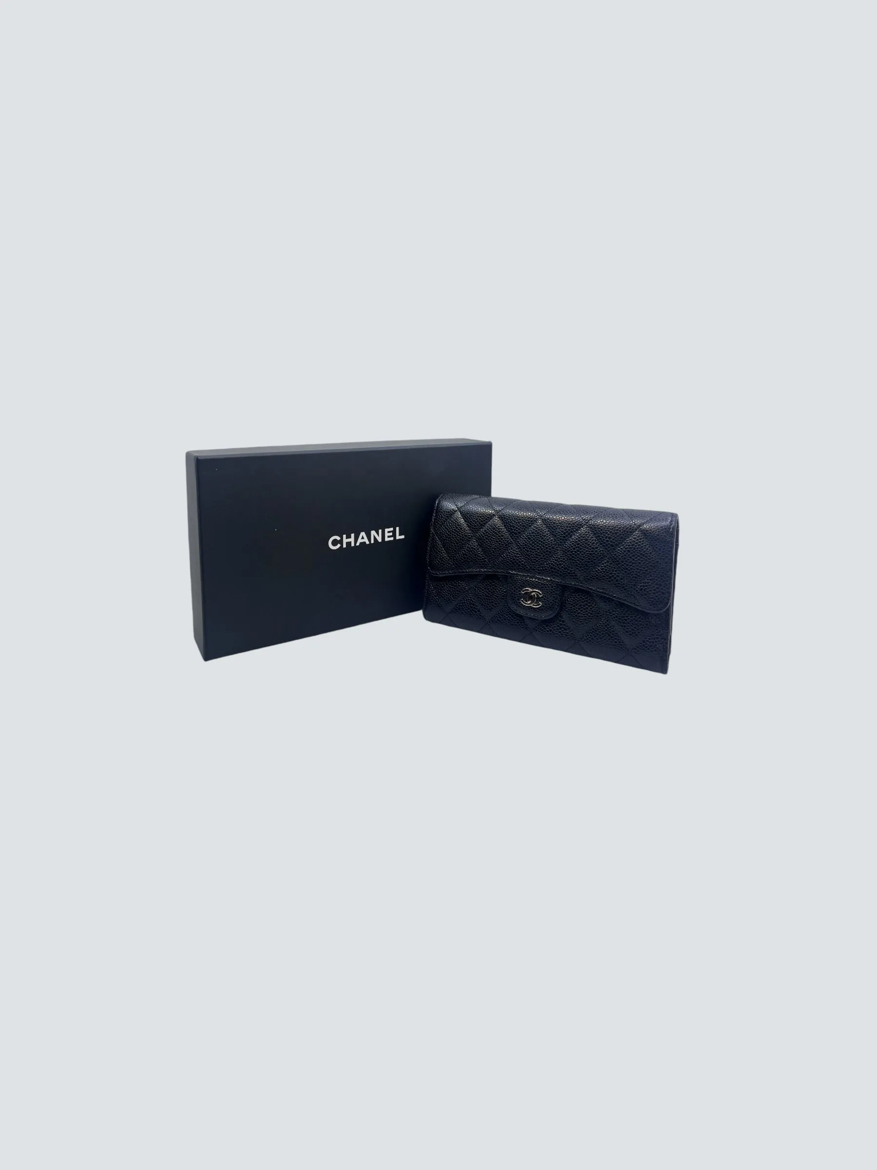 Chanel Black Caviar Leather Wallet
