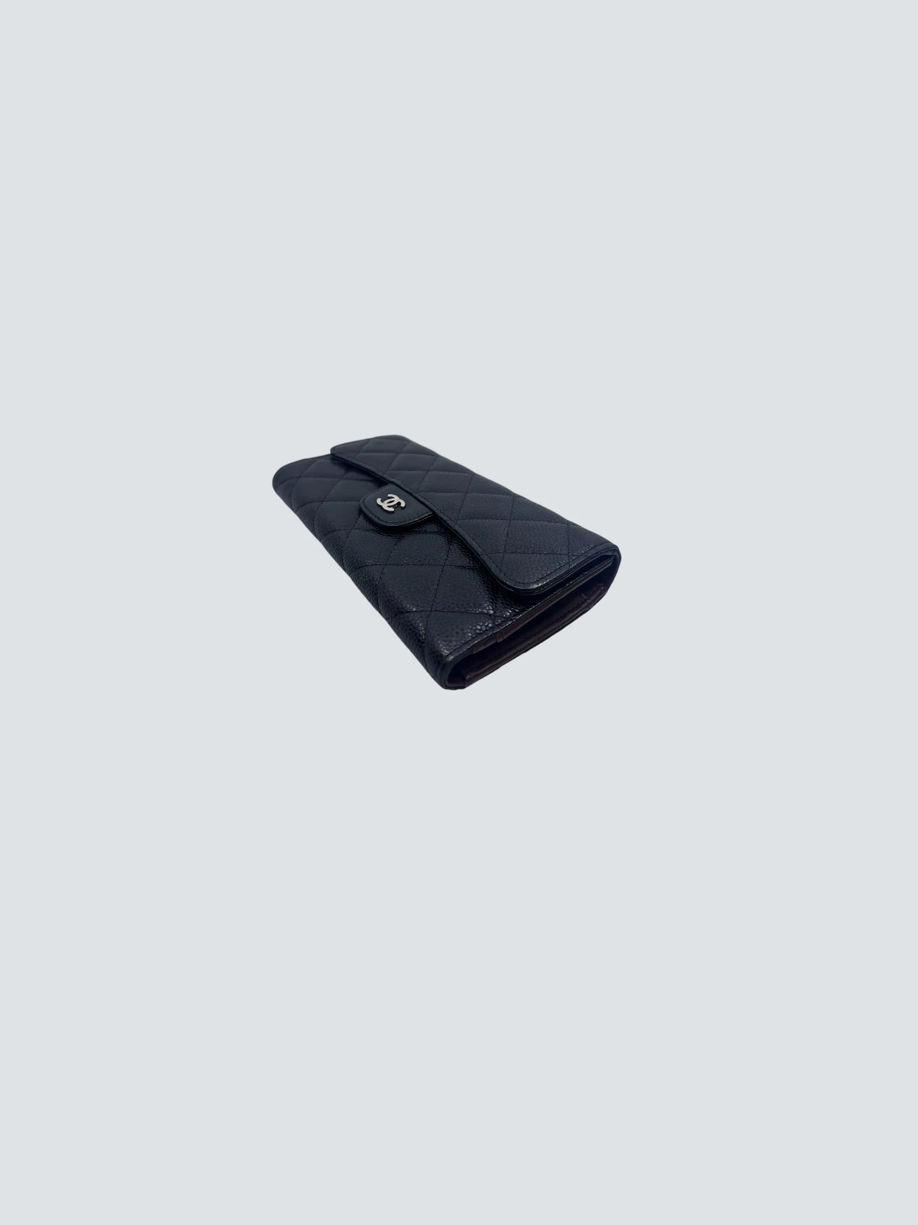 Chanel Black Caviar Leather Wallet