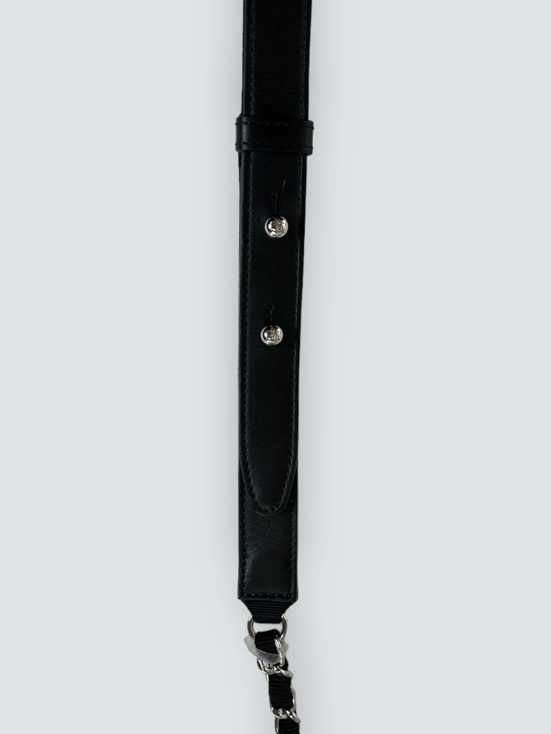 Chanel Black Crumpled Calfskin Flap