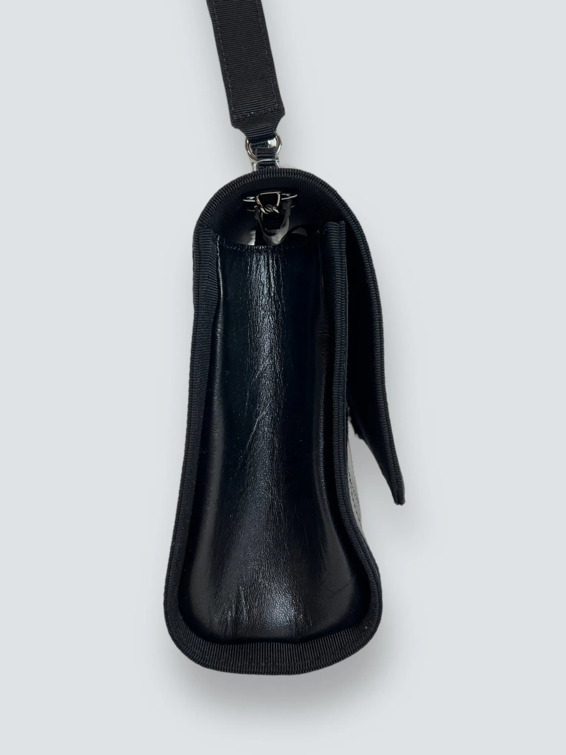 Chanel Black Crumpled Calfskin Flap