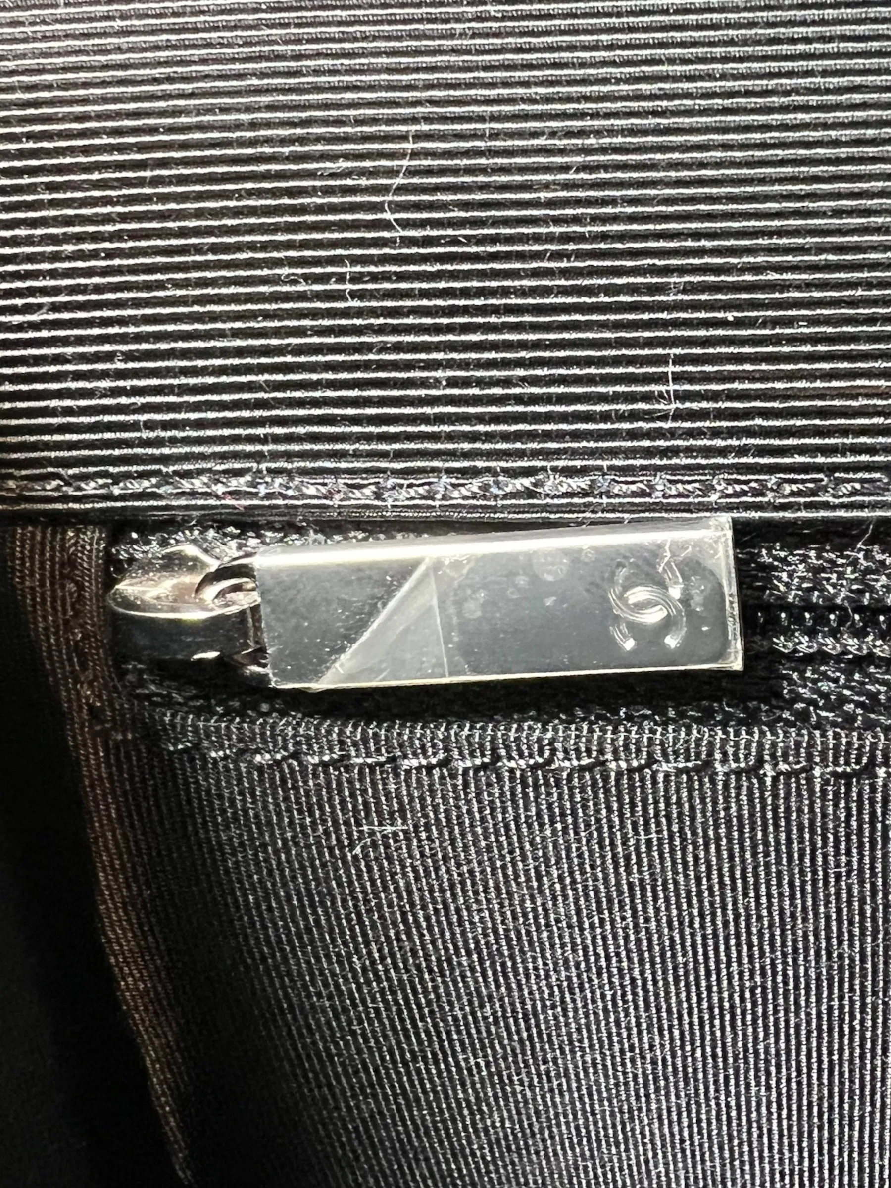Chanel Black Crumpled Calfskin Flap