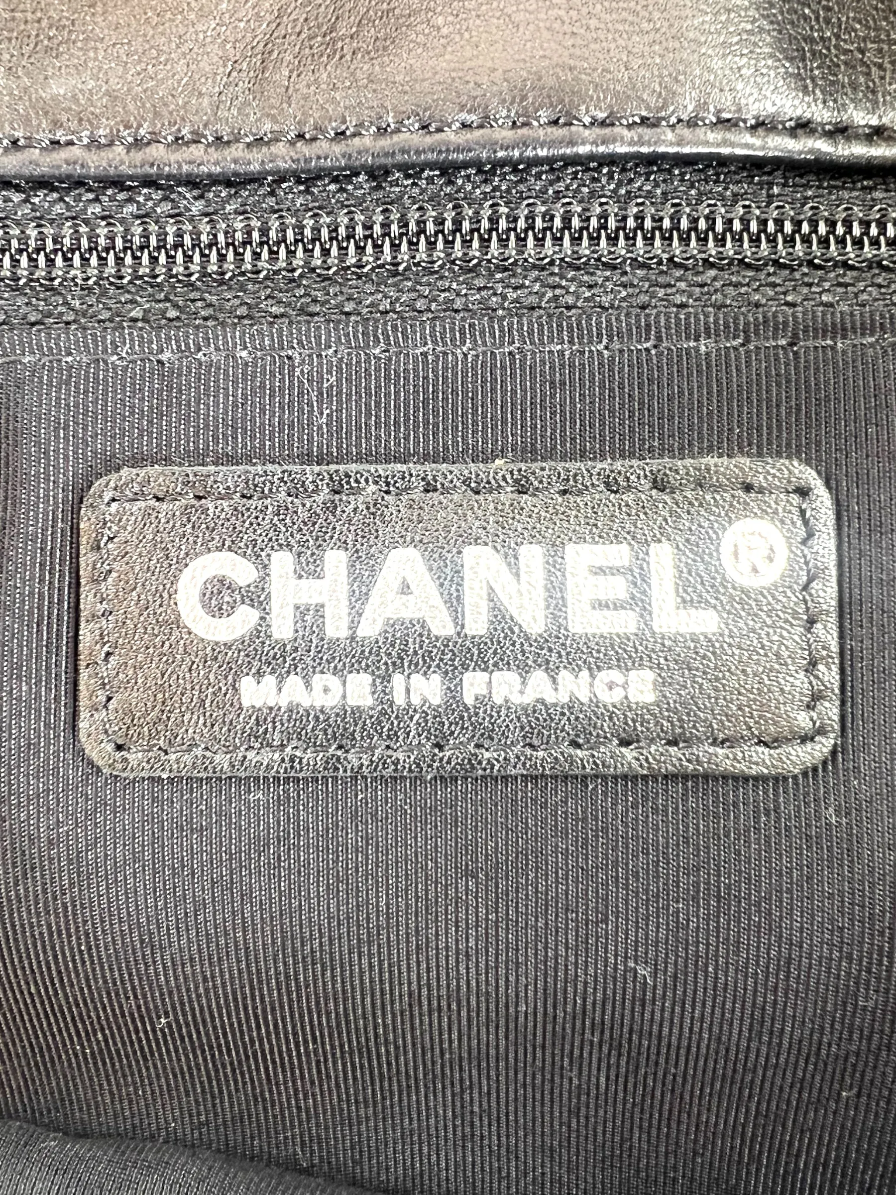 Chanel Black Hula Hoop Leather Shoulder Bag