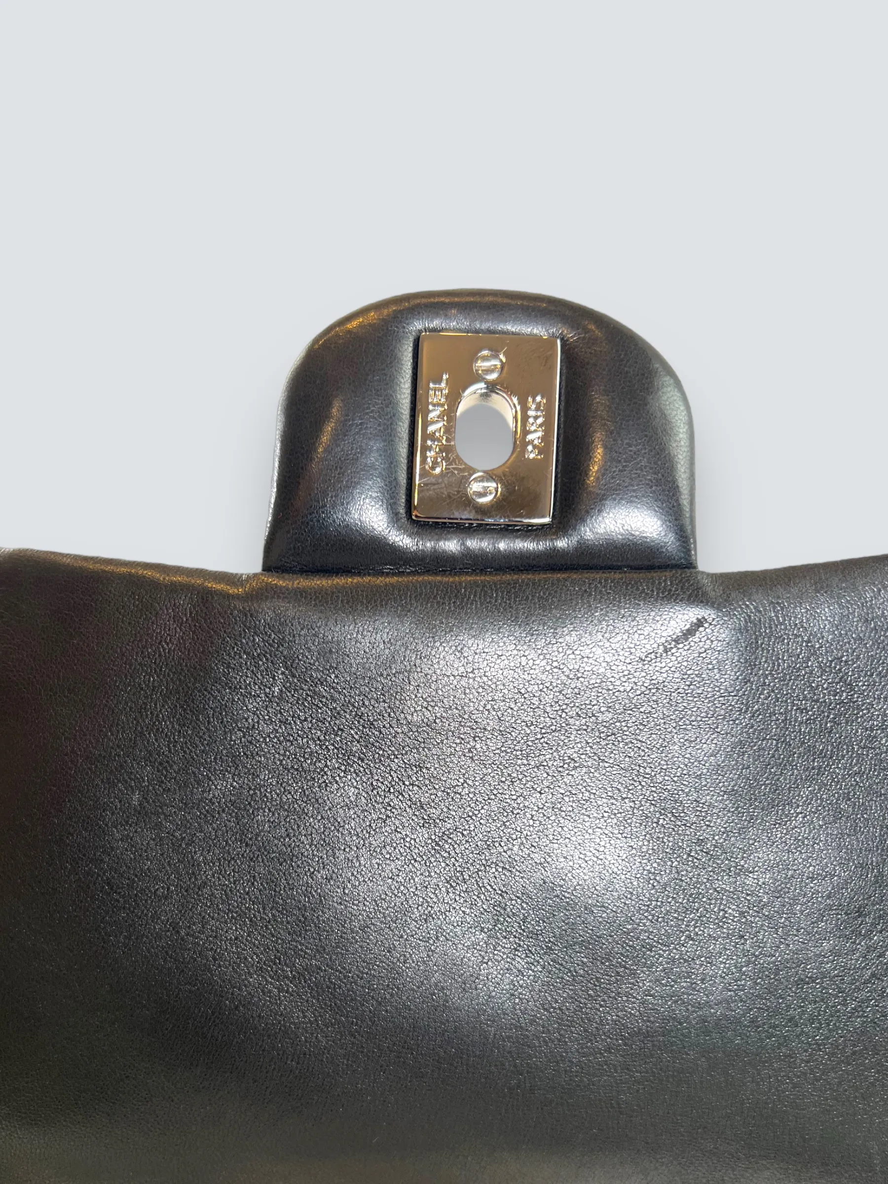 Chanel Black Hula Hoop Leather Shoulder Bag