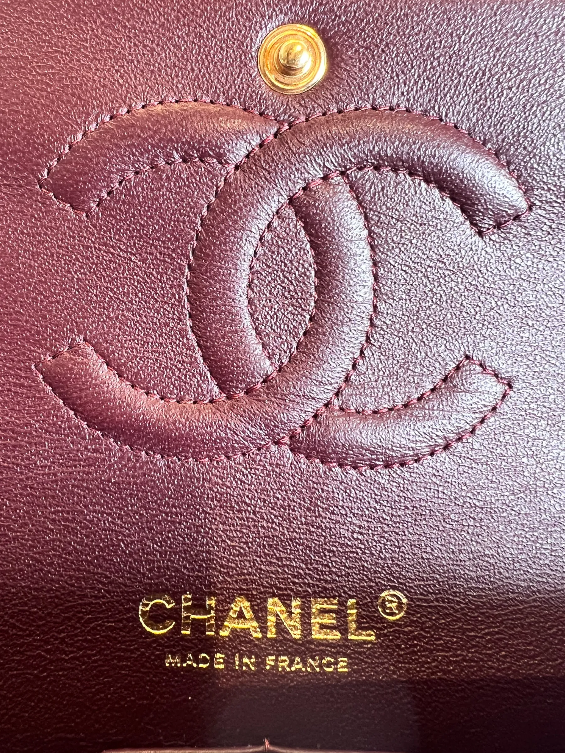 Chanel Black Lambskin Leather Medium Double Flap