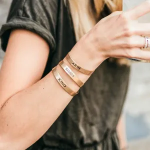 Choose your Word - Brushed Copper Cuff