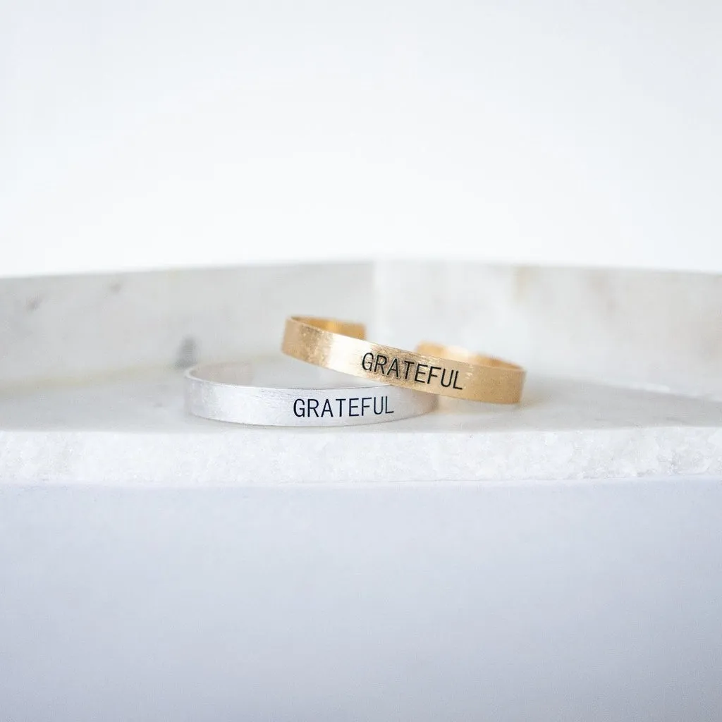 Choose your Word - Brushed Copper Cuff