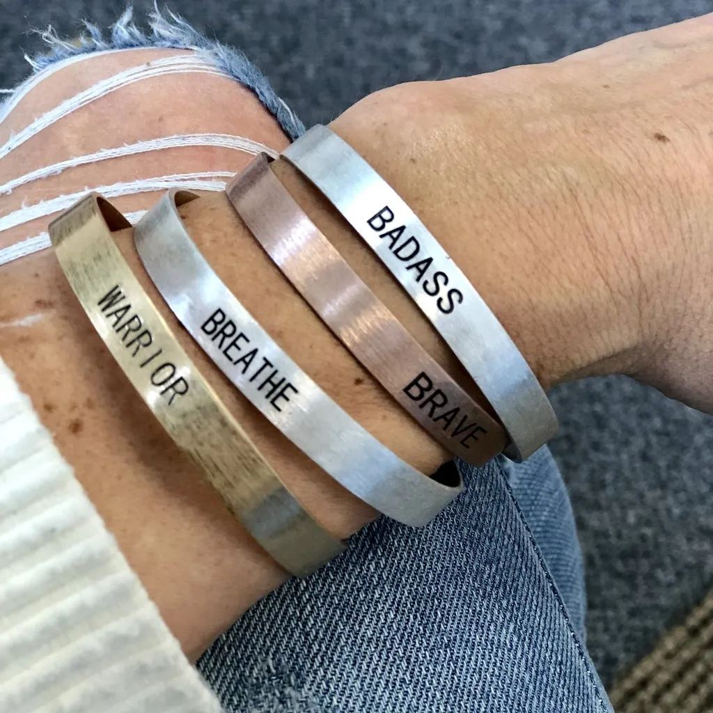 Choose your Word - Brushed Copper Cuff