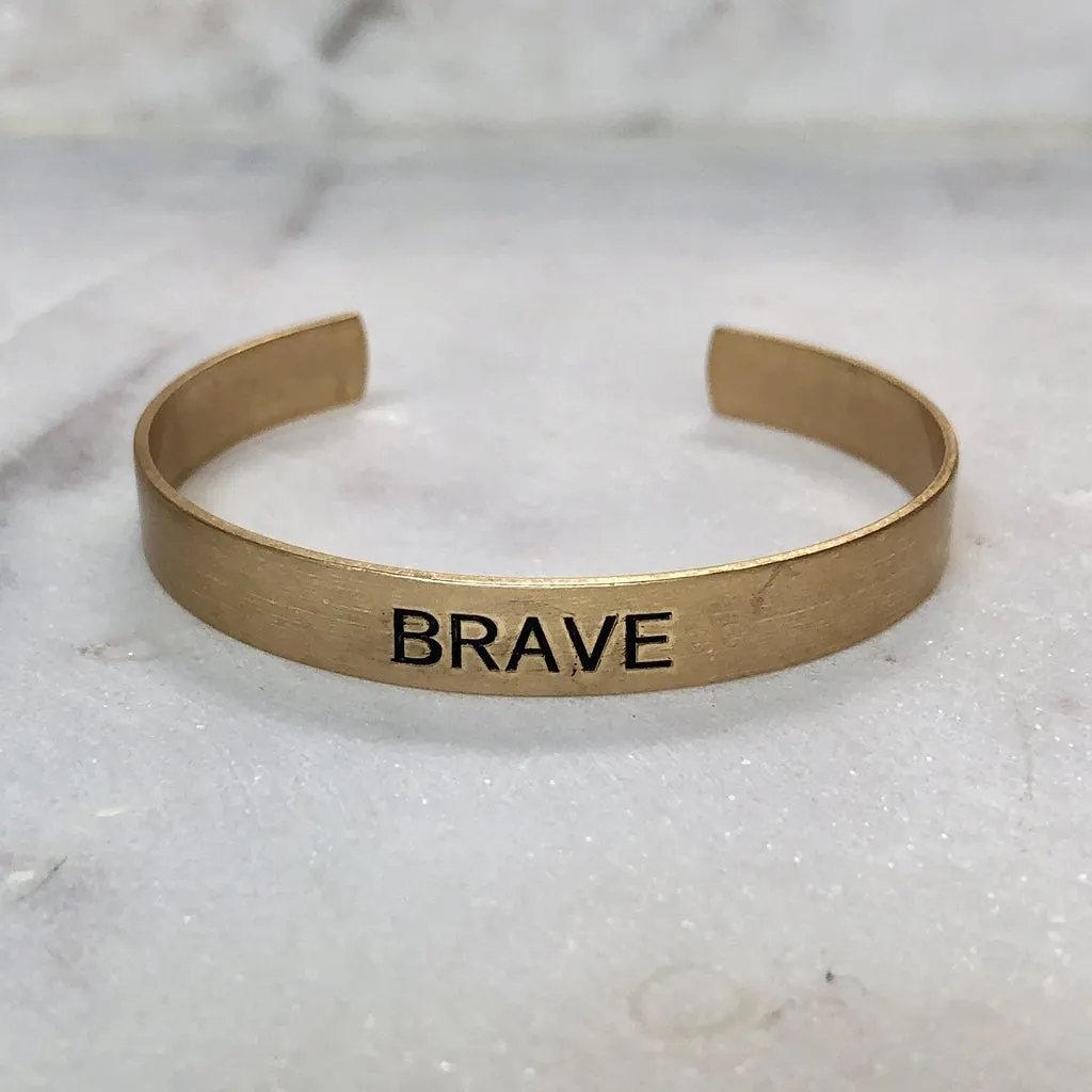 Choose your Word - Brushed Copper Cuff
