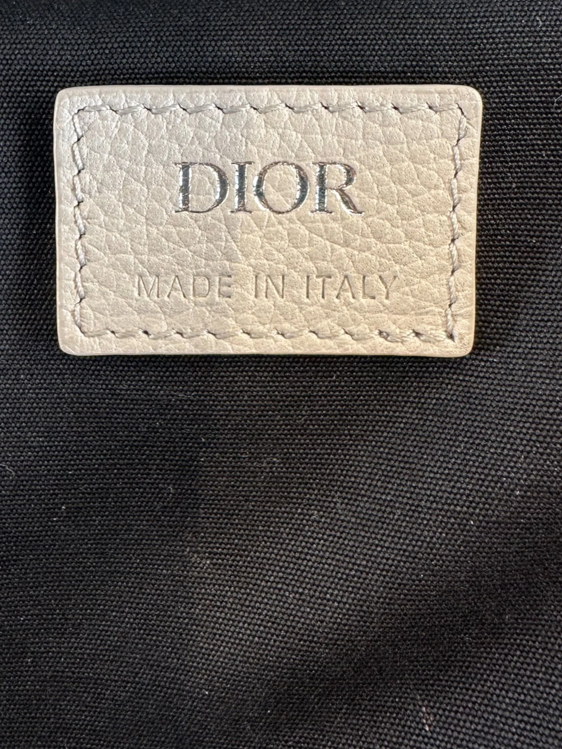 Christian Dior Grey Matte Canvas & Leather Saddle Bag