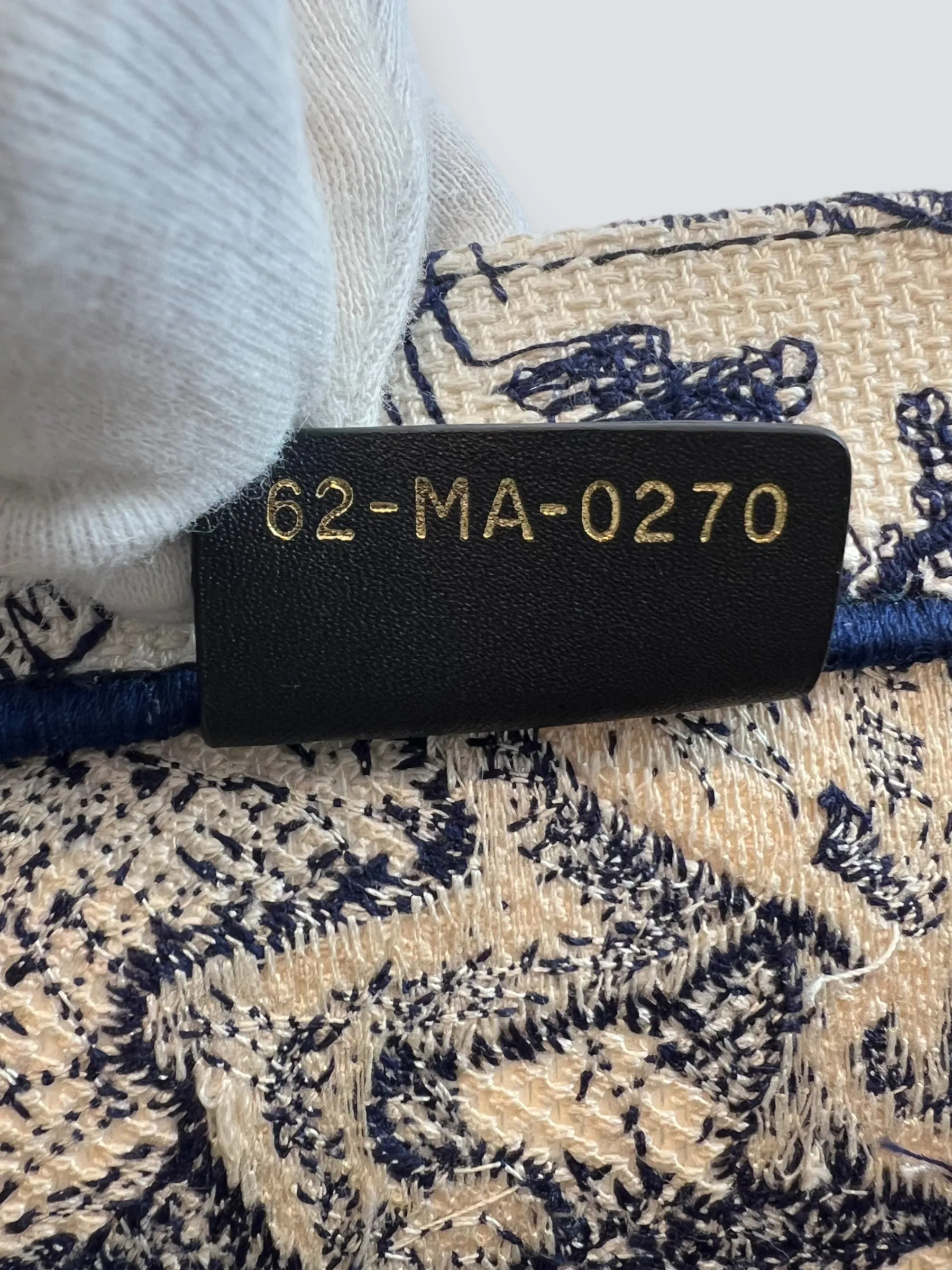 Christian Dior Navy Monochrome Canvas Medium Book Tote