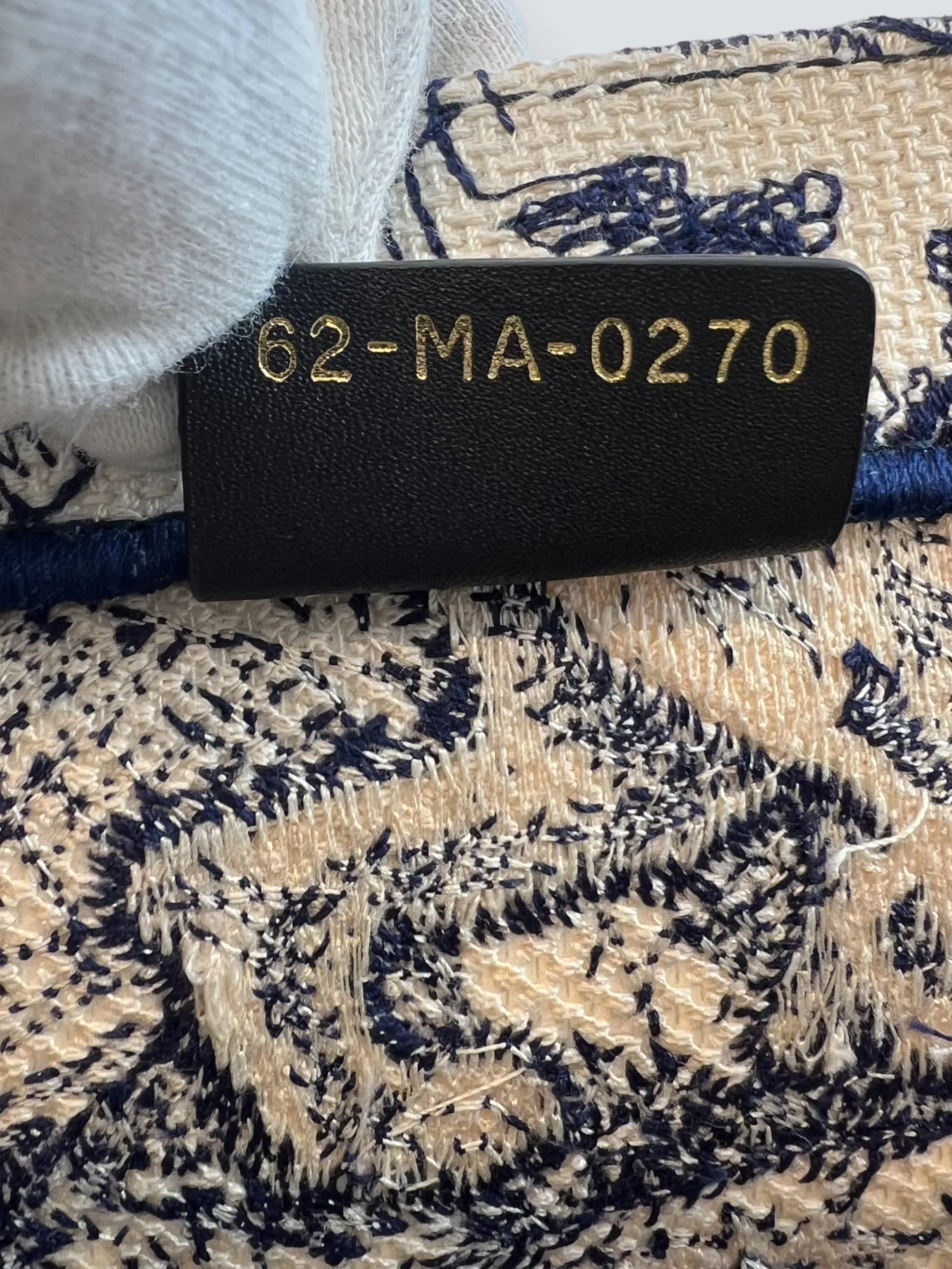 Christian Dior Navy Monochrome Canvas Medium Book Tote
