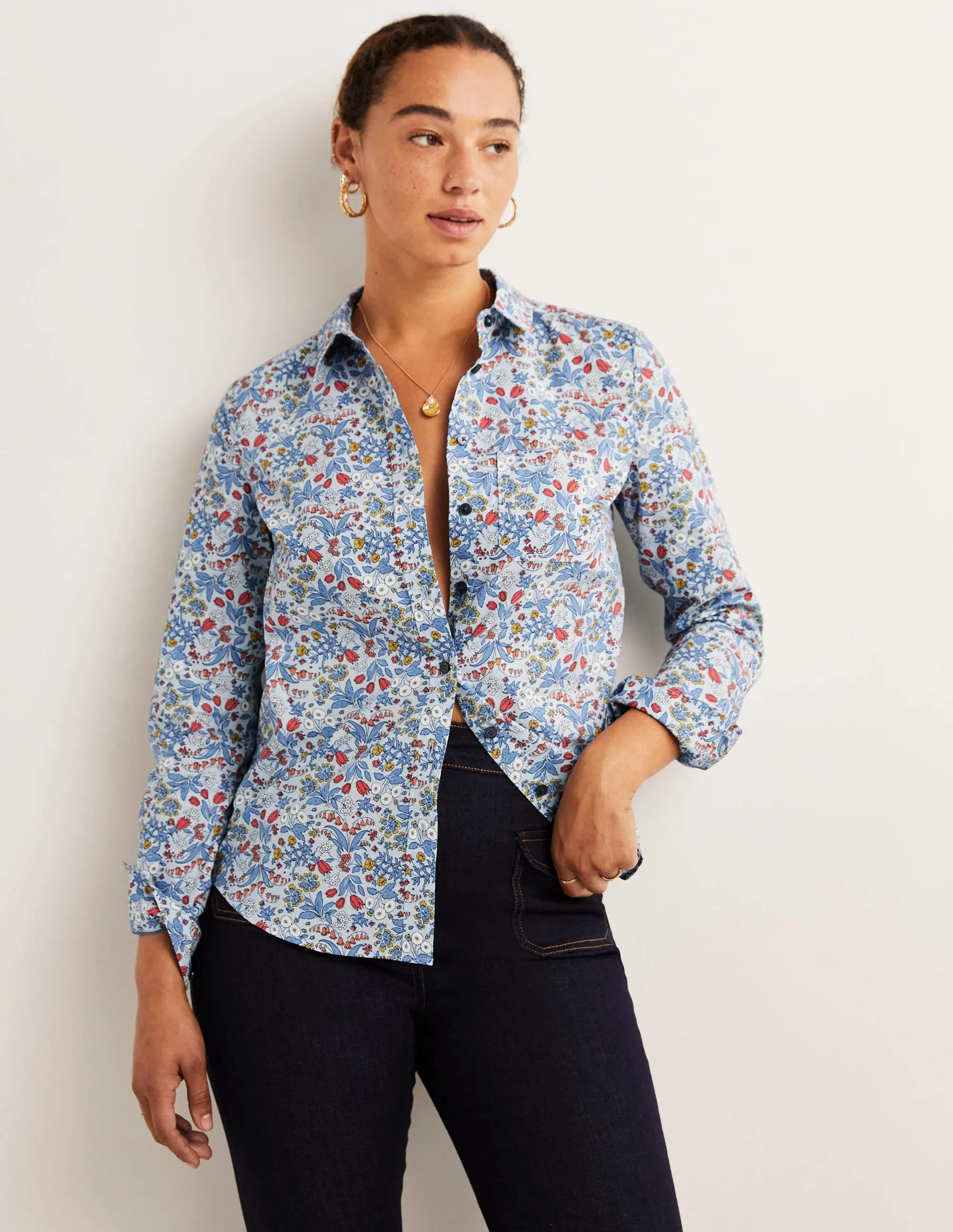 Classic Cotton Shirt-Surf. Wildflower