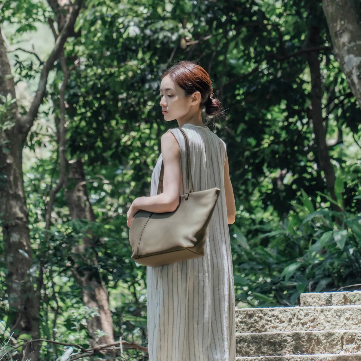 Clementine Leather Tote Bag