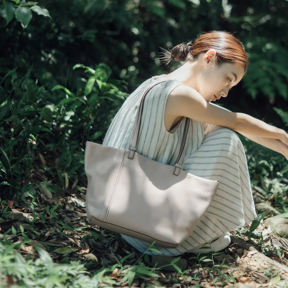 Clementine Leather Tote Bag