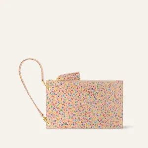 Clover Pouch | Confetti with Gold hardware