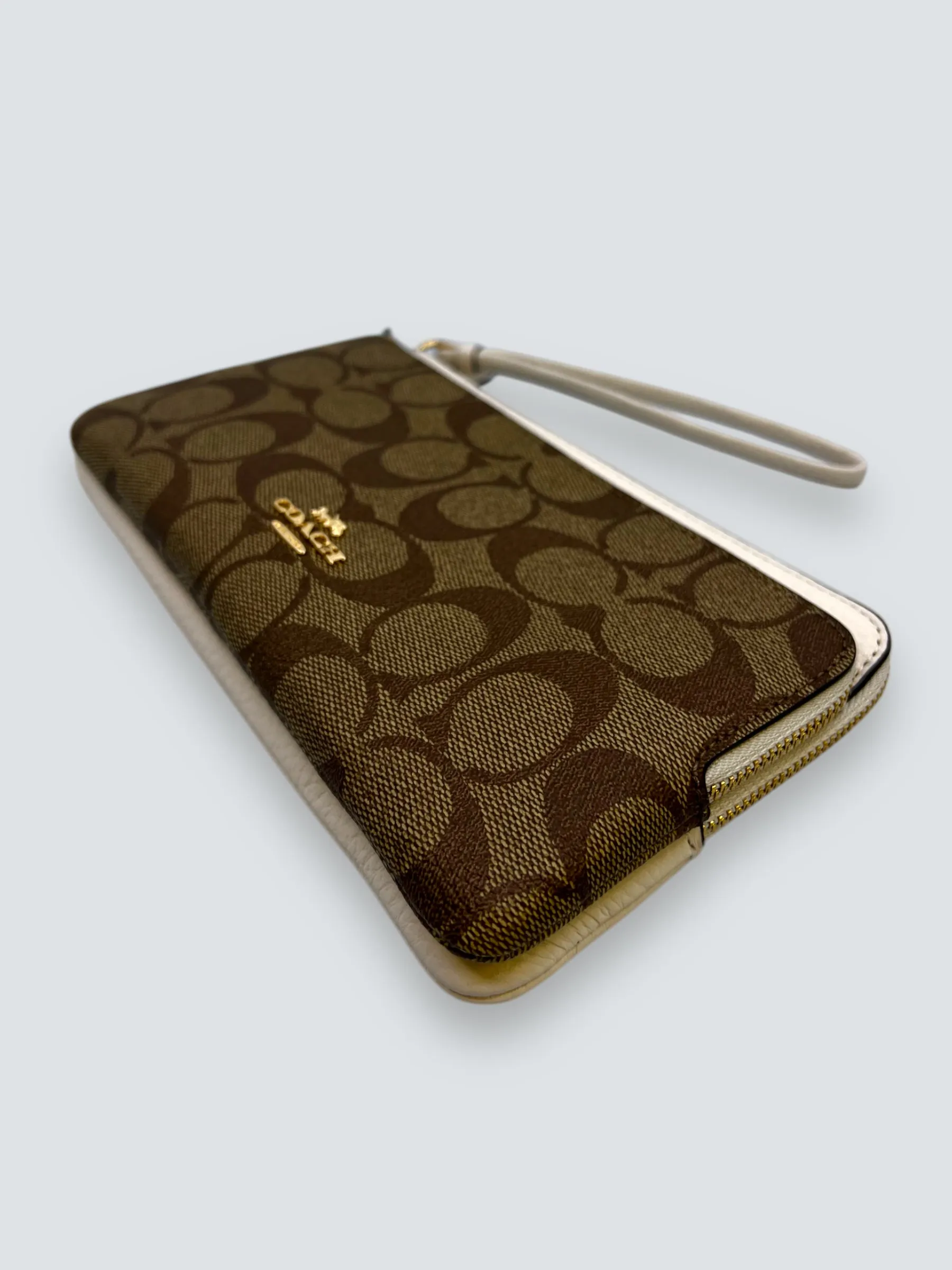 Coach Monogram Zip Wallet