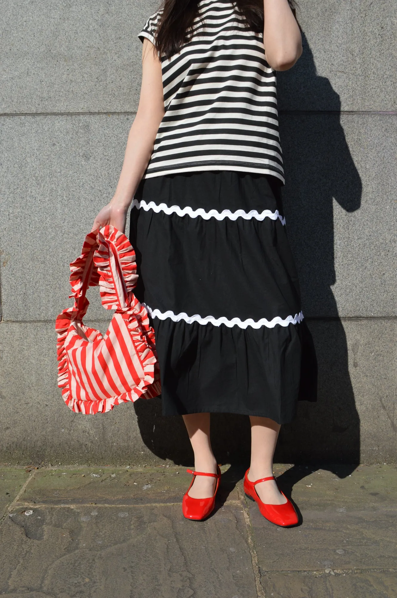 Compania Fantastica Black Midi Skirt