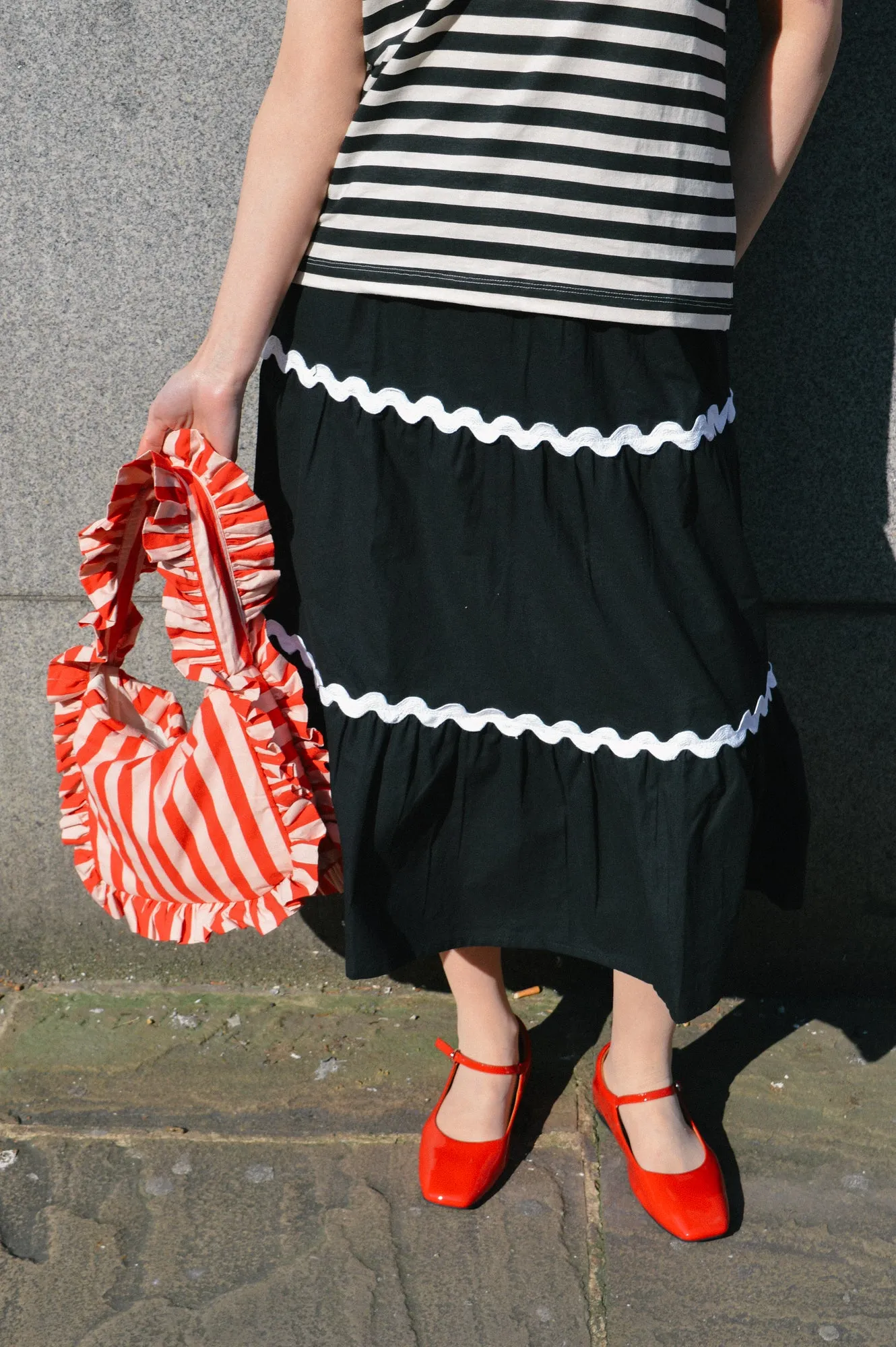 Compania Fantastica Black Midi Skirt