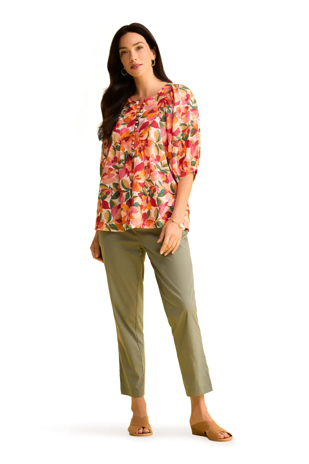 Cotton Blouse - Rococo White Print