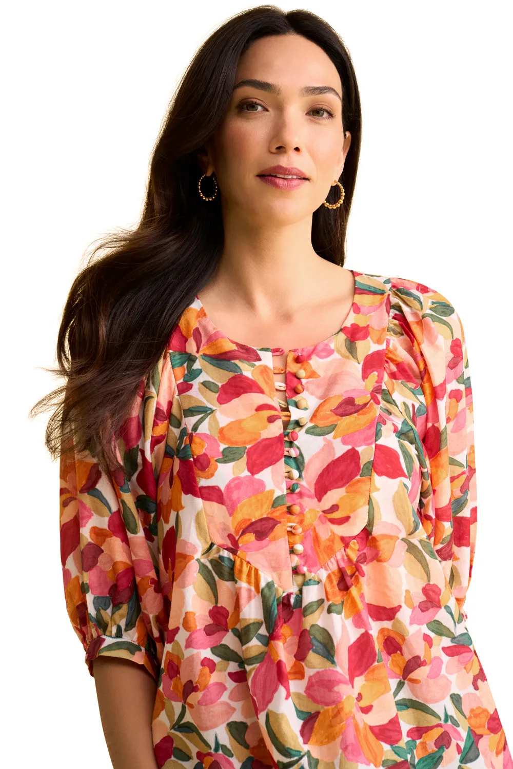 Cotton Blouse - Rococo White Print