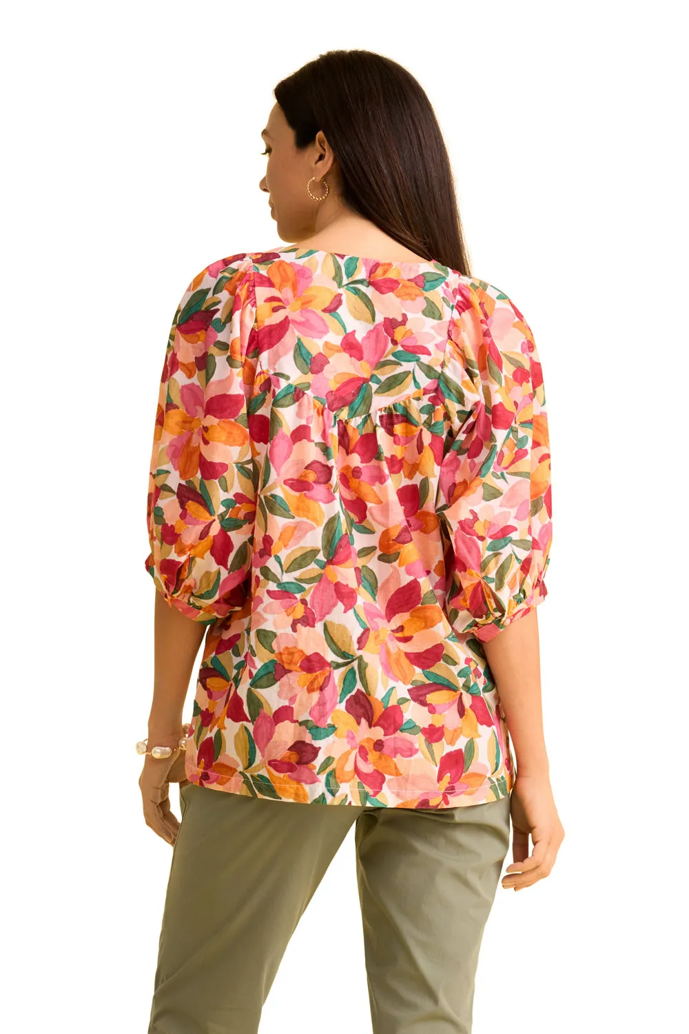 Cotton Blouse - Rococo White Print