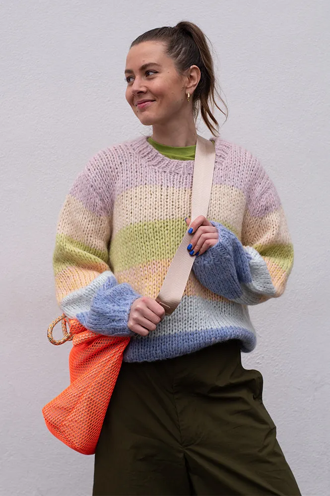 Dawn x Dare Gigi Pistachio Rainbow Pullover