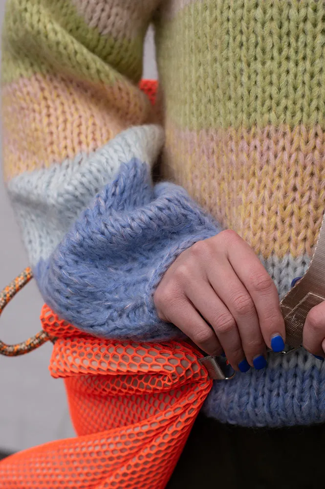 Dawn x Dare Gigi Pistachio Rainbow Pullover