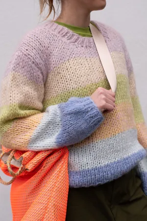 Dawn x Dare Gigi Pistachio Rainbow Pullover