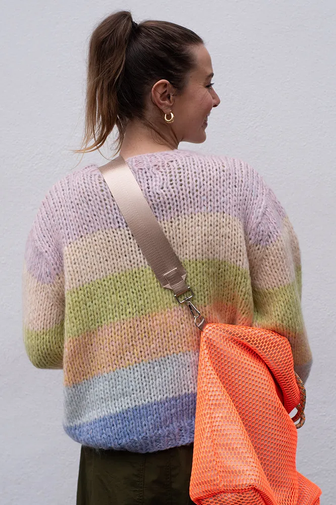 Dawn x Dare Gigi Pistachio Rainbow Pullover