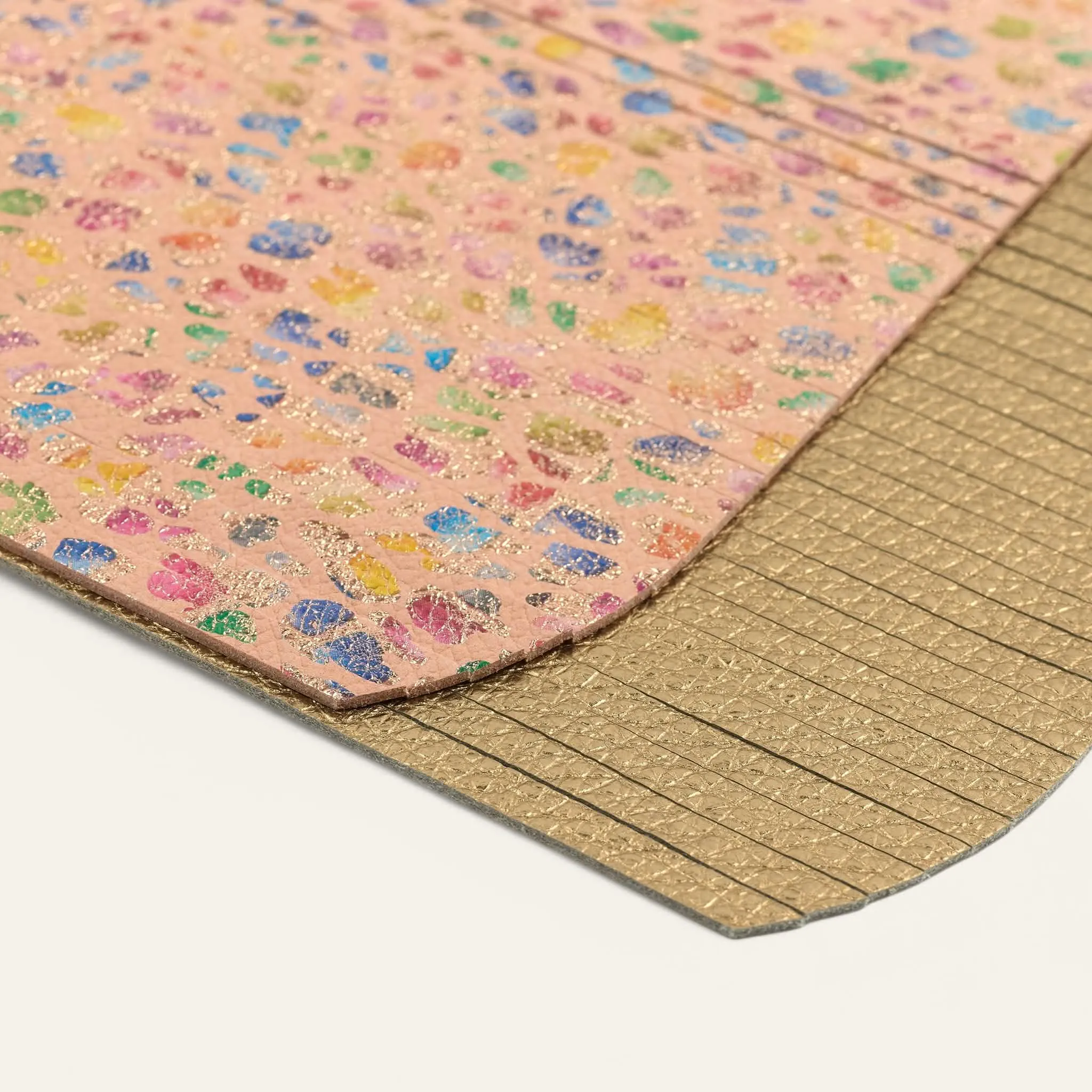 Deco Fringing | Confetti Shimmer Metallic Gold with Silver hardware