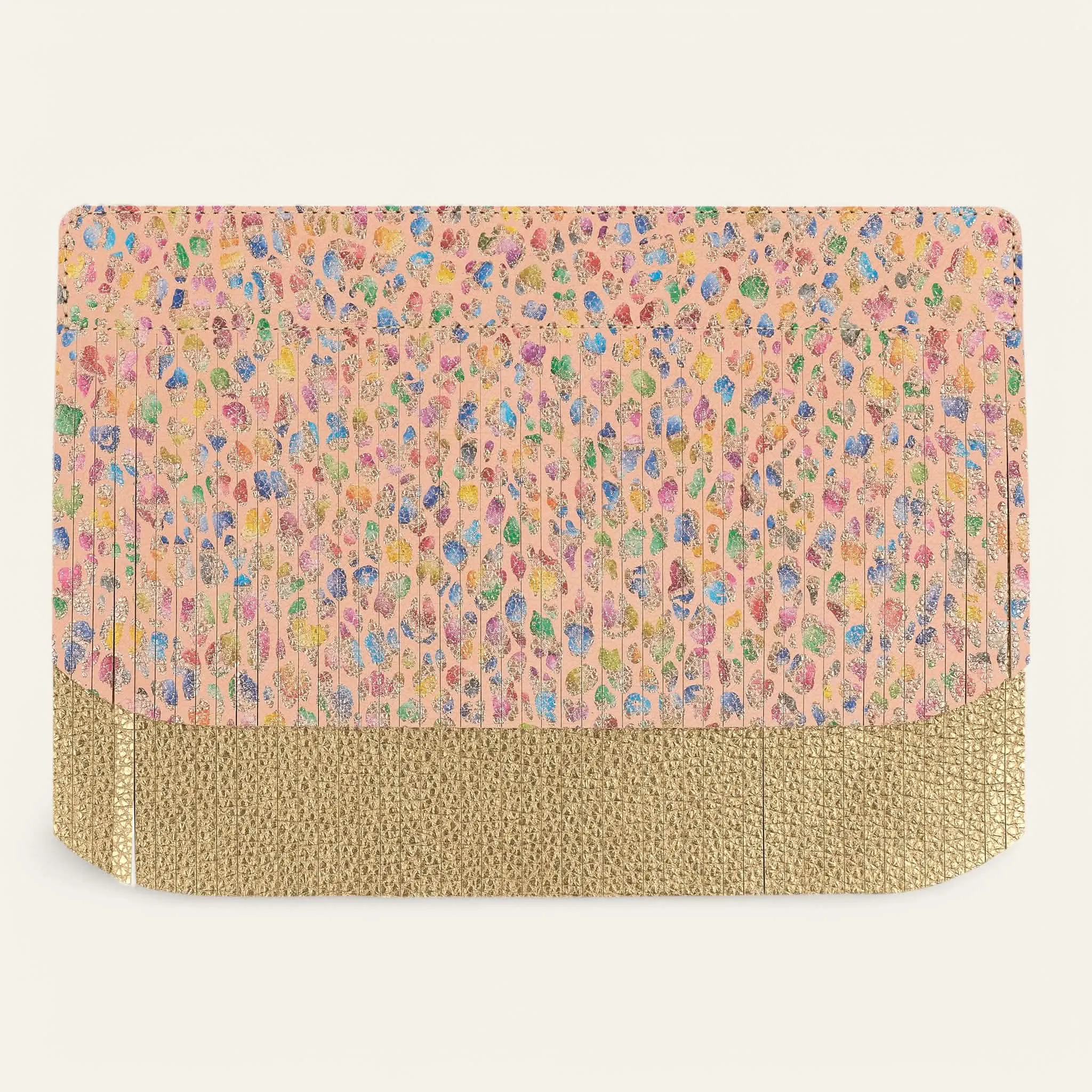 Deco Fringing | Confetti Shimmer Metallic Gold with Silver hardware