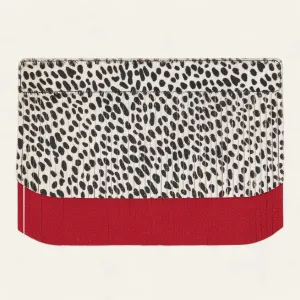 Deco Fringing | Pillarbox Red Dalmatian with Gold hardware