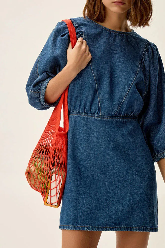 Des Petits Hauts Landry Middle Blue Dress