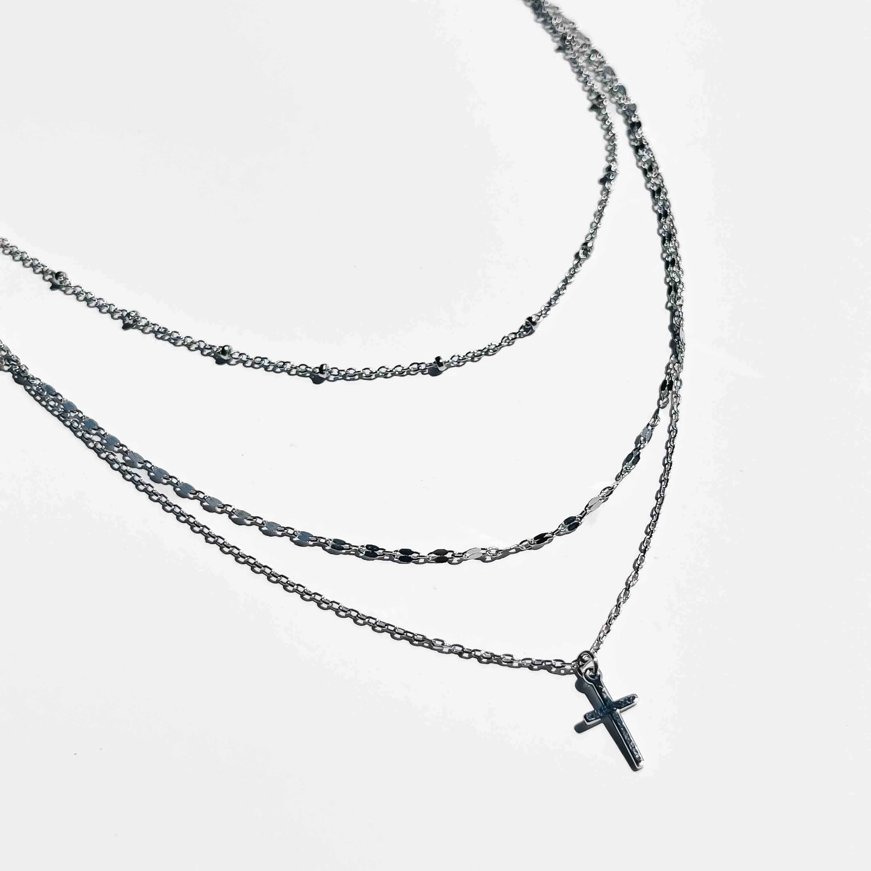Devoted Cross Layered Necklace