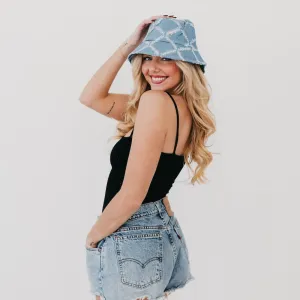 Diamond Print Bucket Hat