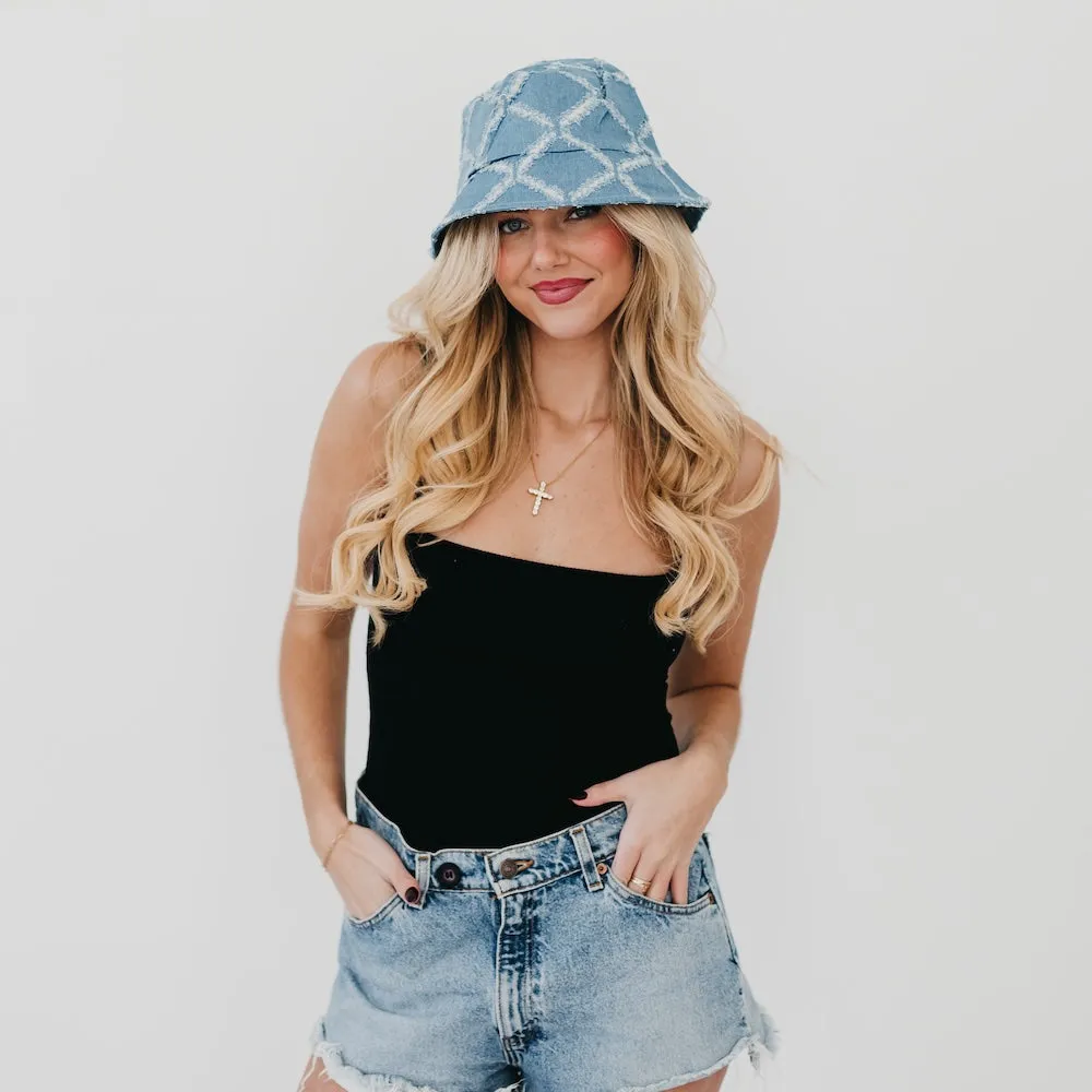Diamond Print Bucket Hat