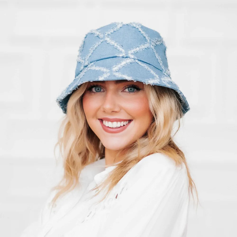 Diamond Print Bucket Hat