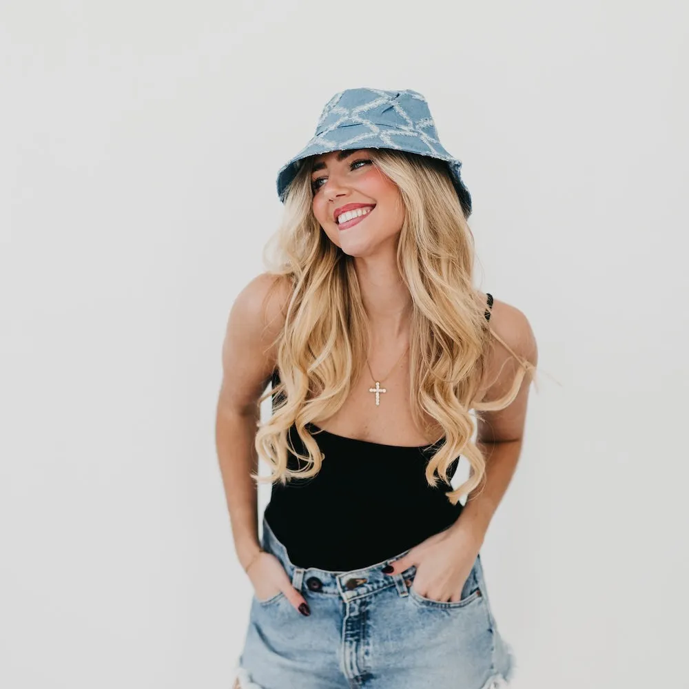 Diamond Print Bucket Hat