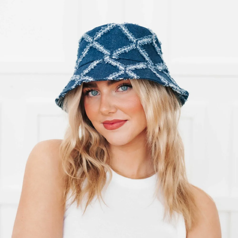 Diamond Print Bucket Hat