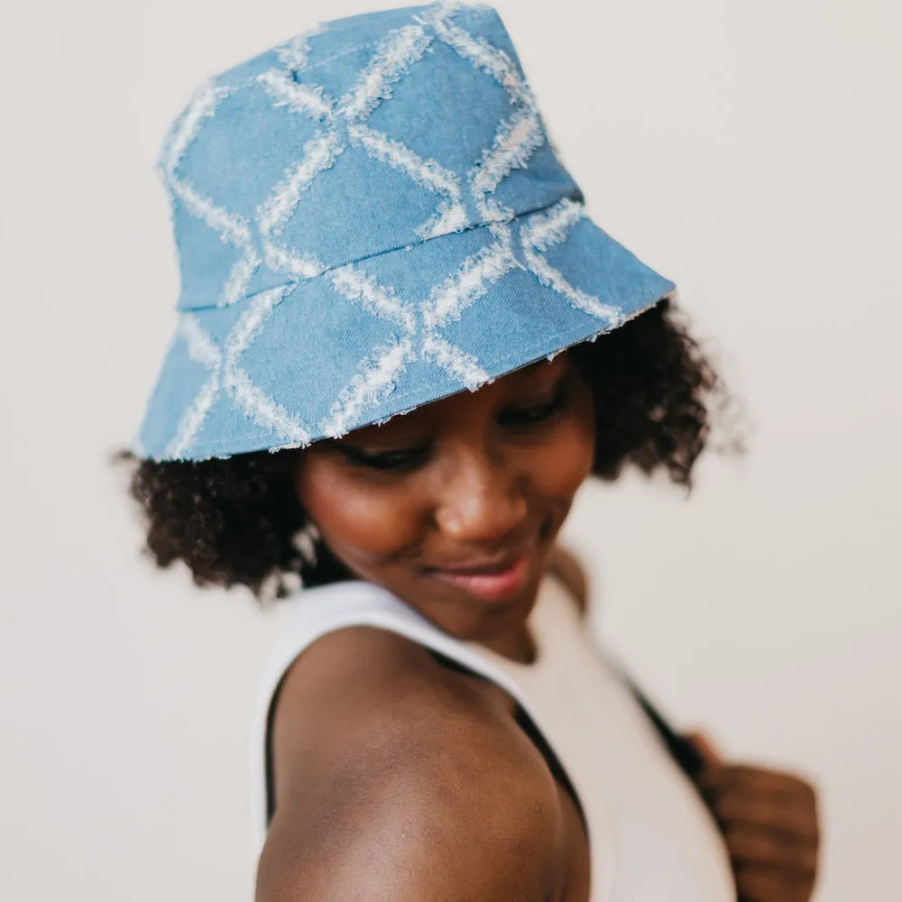 Diamond Print Bucket Hat