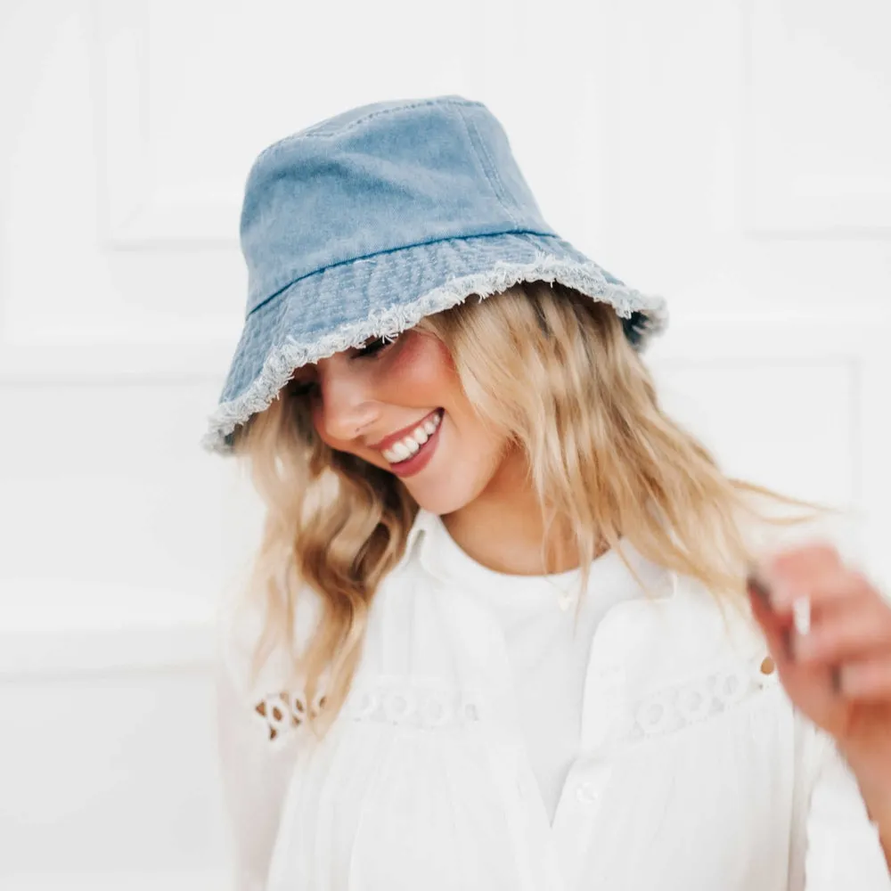 Distressed Edge Bucket Hat