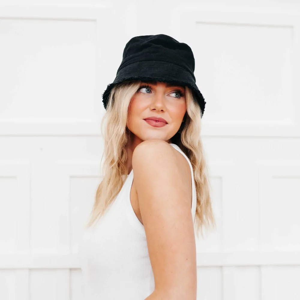 Distressed Edge Bucket Hat