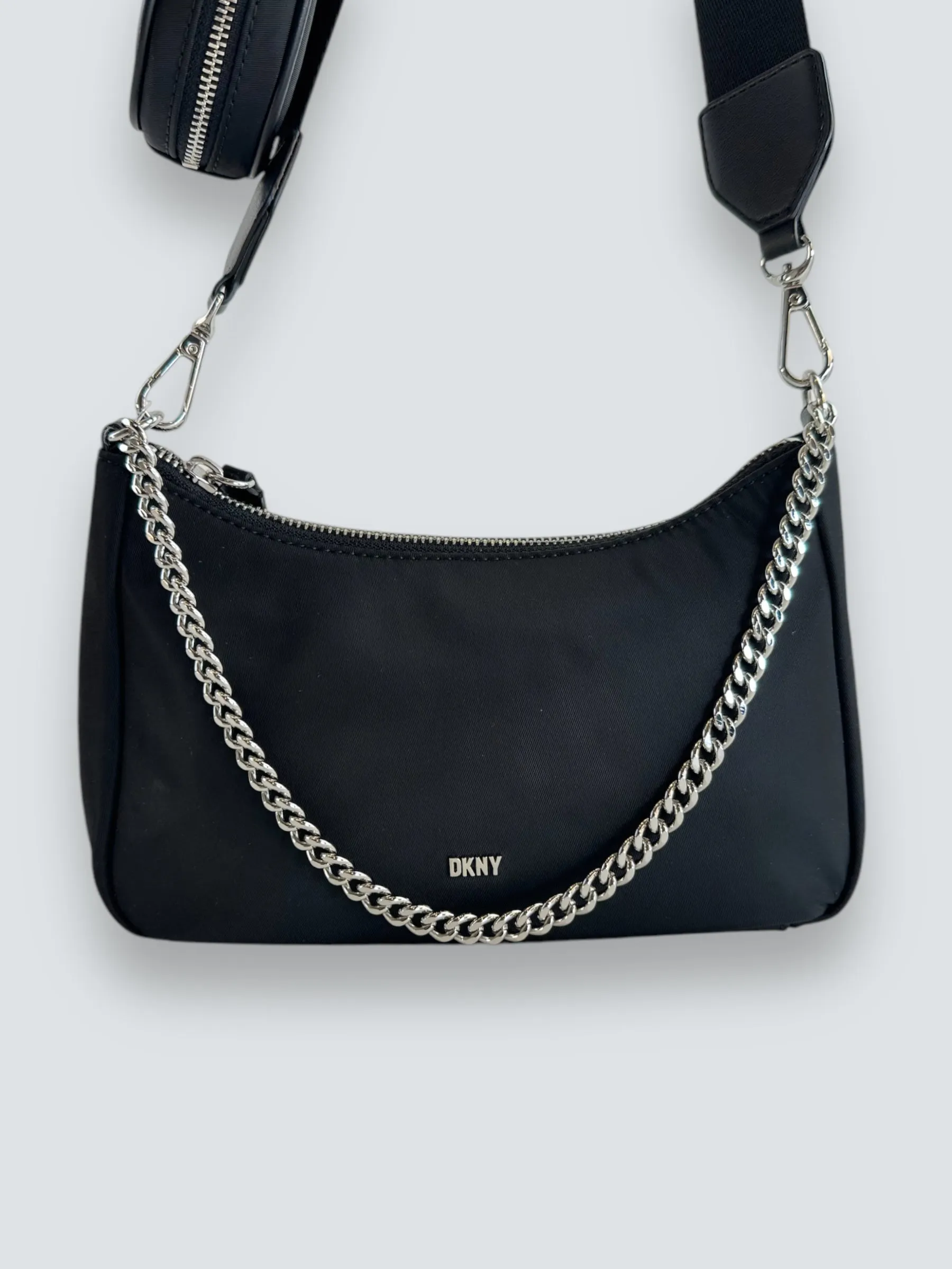 DKNY Black Nylon Crossbody