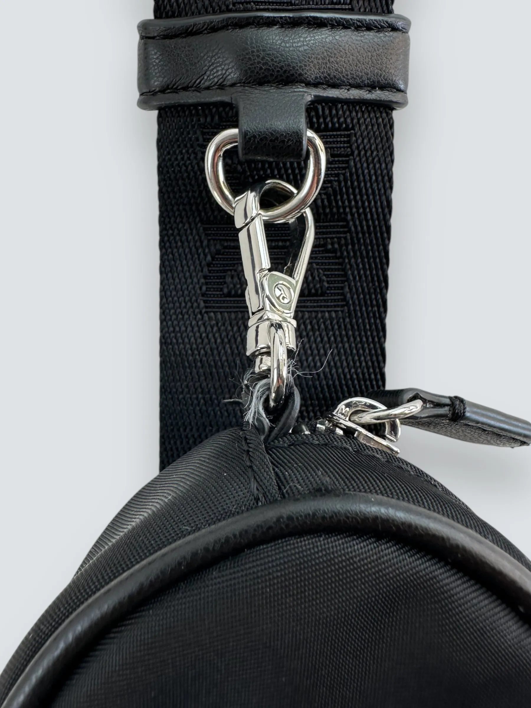 DKNY Black Nylon Crossbody