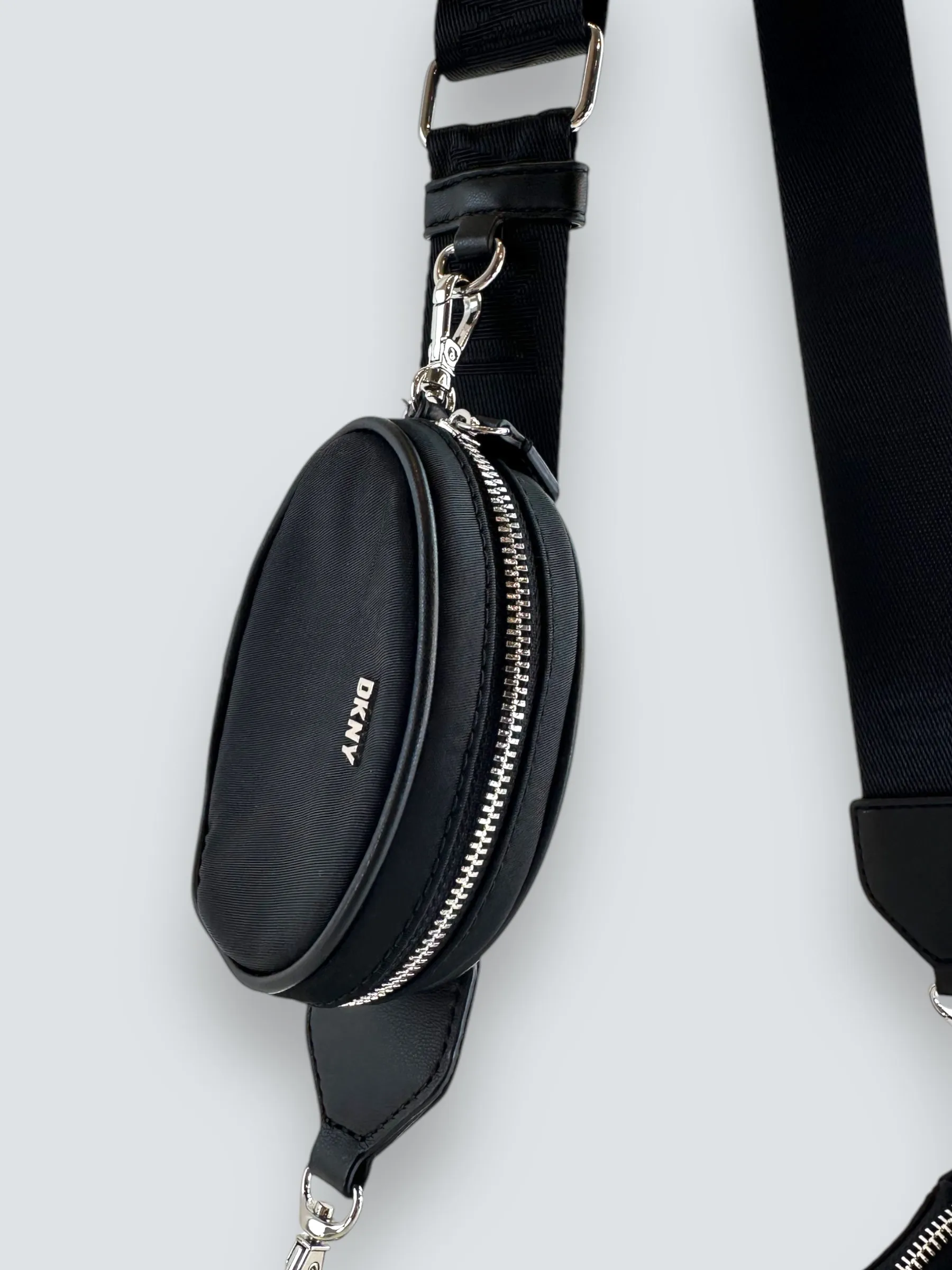 DKNY Black Nylon Crossbody