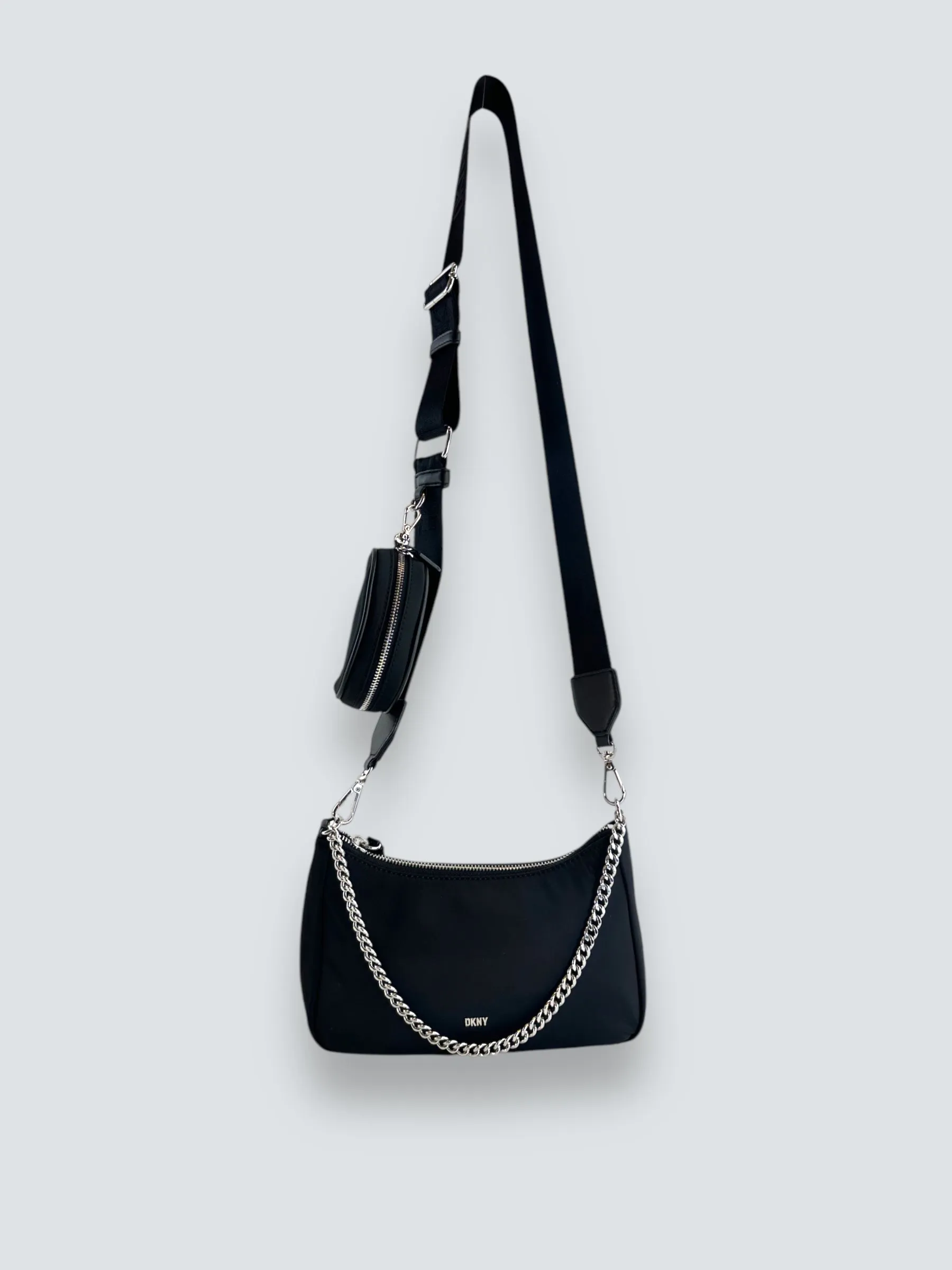 DKNY Black Nylon Crossbody