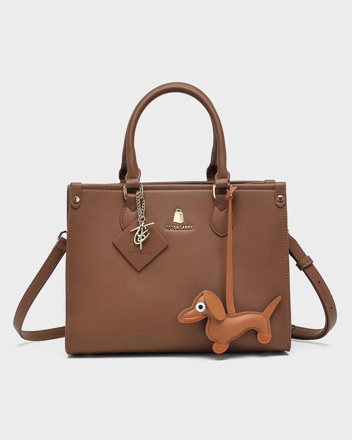 Dog Bag Charm in Brown